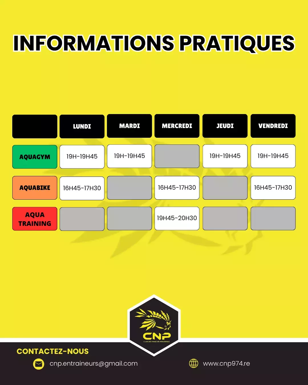 Horaire aqua